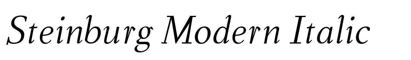 Steinburg Modern Italic